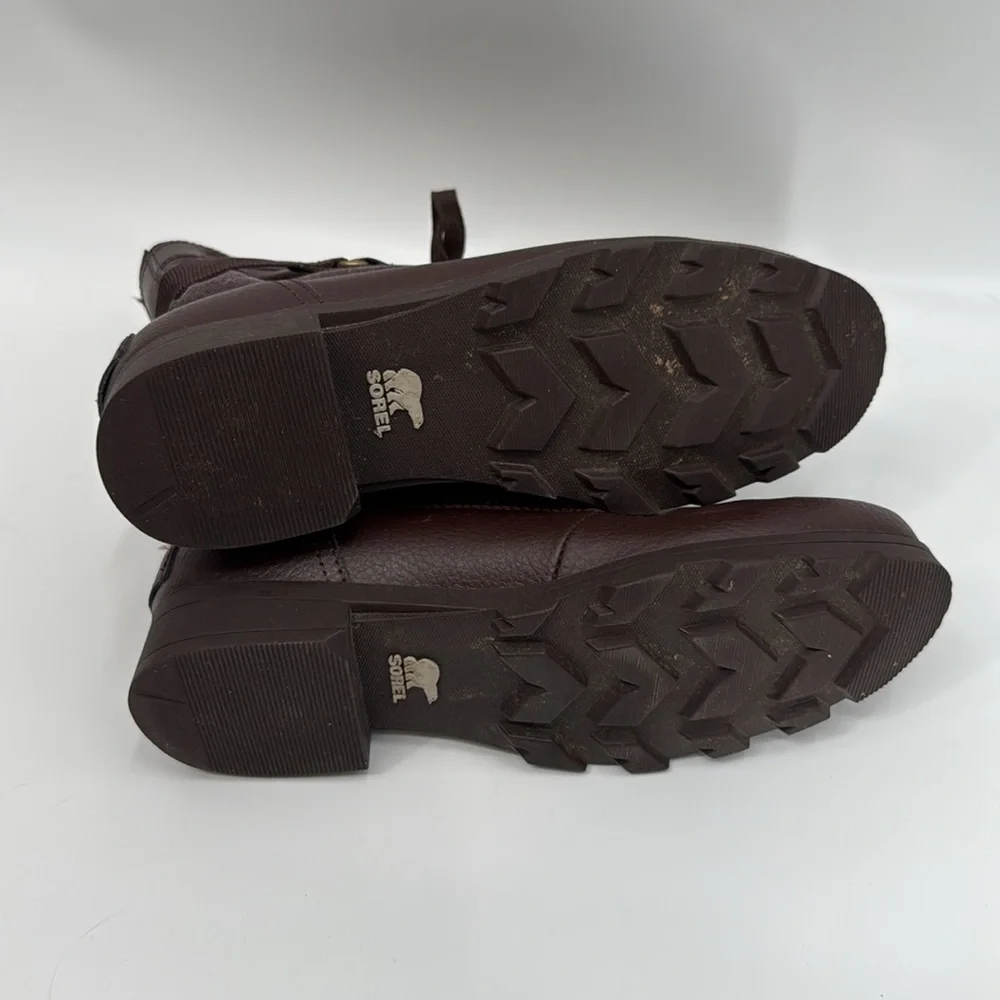 Sorel Women's Brown Emelie Conquest Boots Size 5 Zipper and Lace Up - Picture 2 of 14